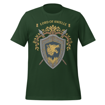 Lord Of Anielle Wolf Crest Shield Design Graphic Tee - MagicMerchEmporium