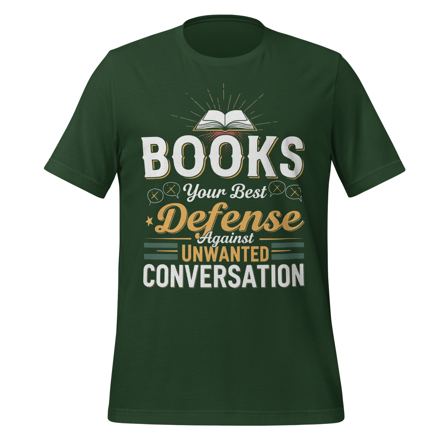 Books Your Best Defense Against Conversation Tee - MagicMerchEmporium