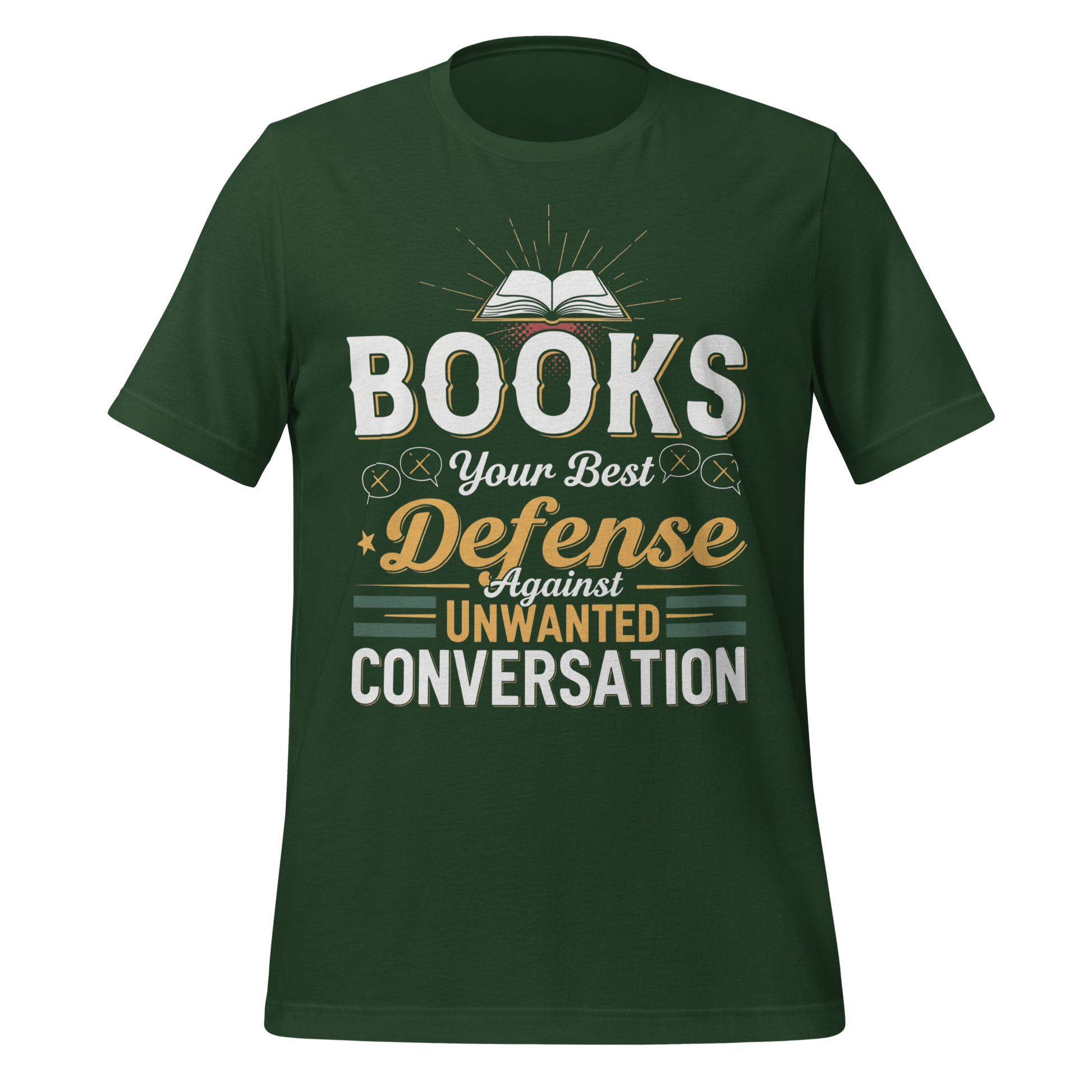 Books Your Best Defense Against Conversation Tee - MagicMerchEmporium