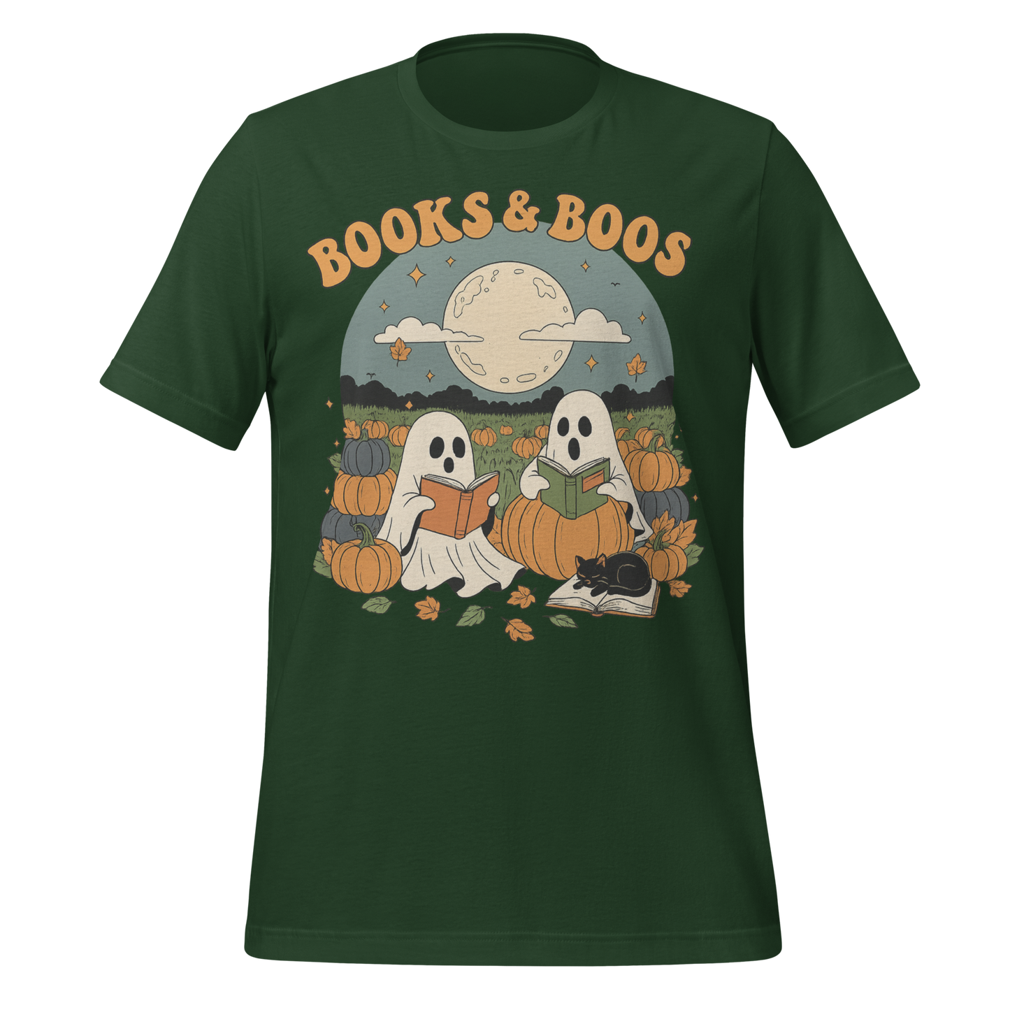 Books and Boos Ghosts Reading Tee
