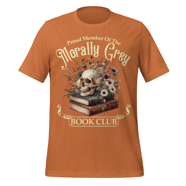 Morally Grey Book Club Tee in Heather Autumn