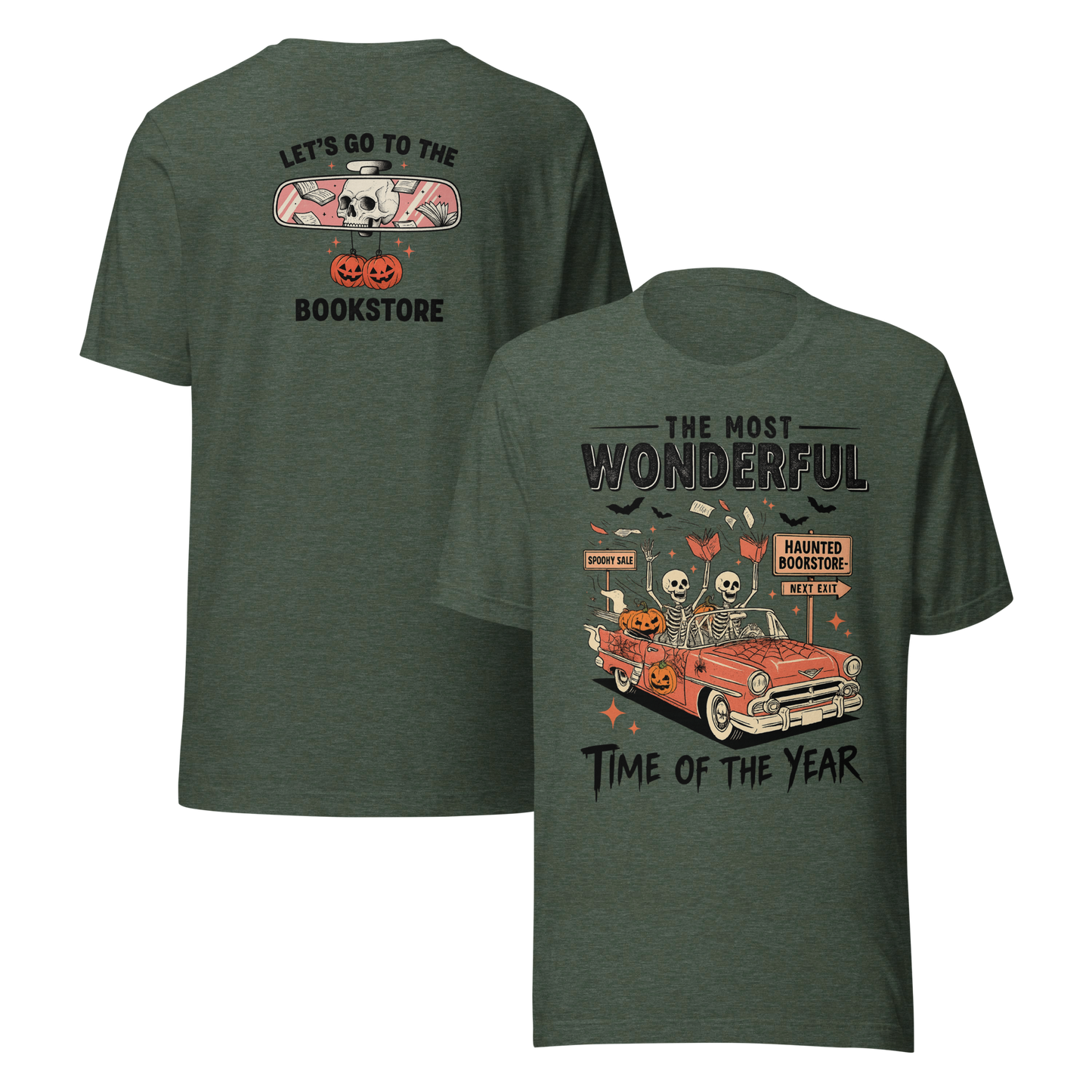 Bookish Haunted Bookstore Tee - MagicMerchEmporium