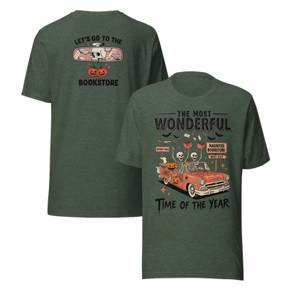 Bookish Haunted Bookstore Tee - MagicMerchEmporium