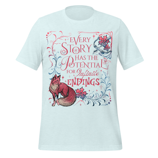Evangeline Fox Tee in Heather Ice Blue