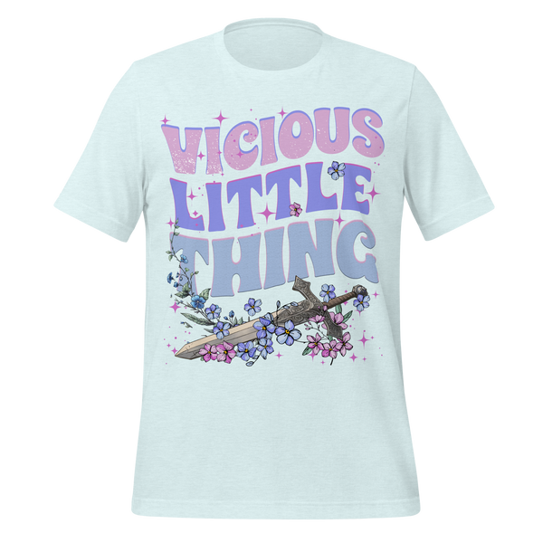 Vicious Little Thing Tee in Heather Ice Blue