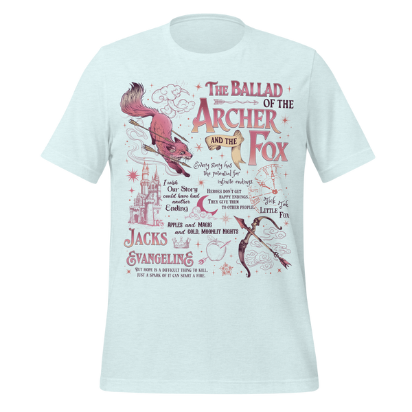 Archer & Fox Romantasy Tee in Heather Ice Blue