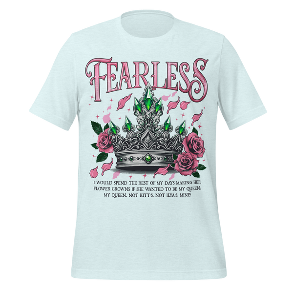 Fearless Queen Tee in Heather Ice Blue