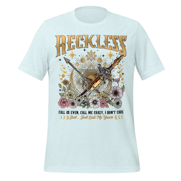 Reckless Romance Tee in Heather Ice Blue