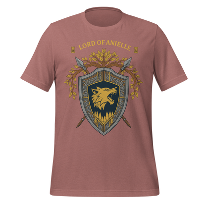Lord Of Anielle Wolf Crest Shield Design Graphic Tee - MagicMerchEmporium