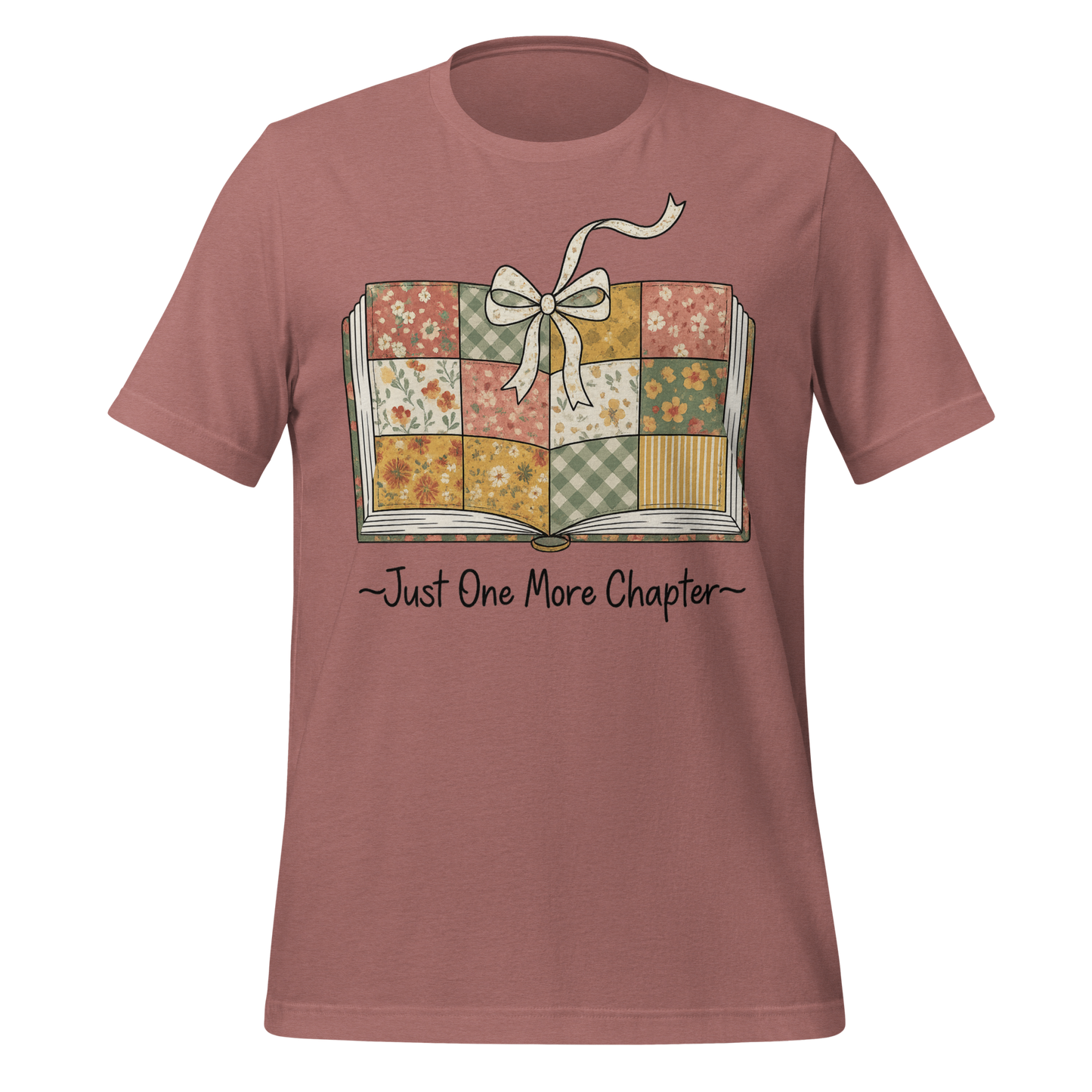 Just One More Chapter Book with Bow Design Tee