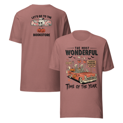 Bookish Haunted Bookstore Tee - MagicMerchEmporium