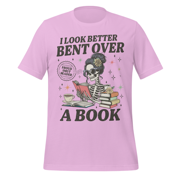 Smut Reader Skeleton Tee in Lilac