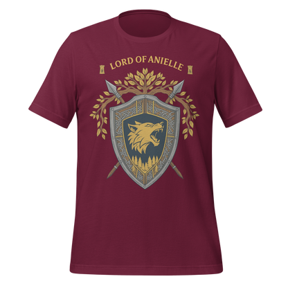 Lord Of Anielle Wolf Crest Shield Design Graphic Tee - MagicMerchEmporium