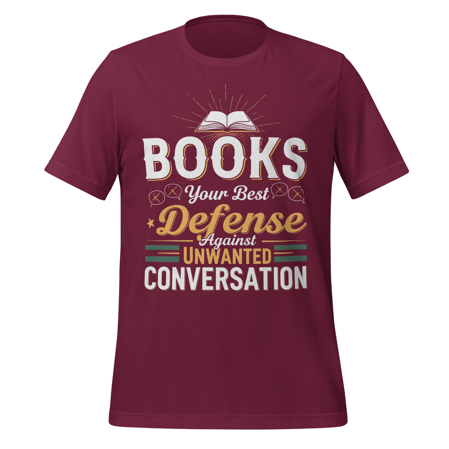 Books Your Best Defense Against Conversation Tee - MagicMerchEmporium