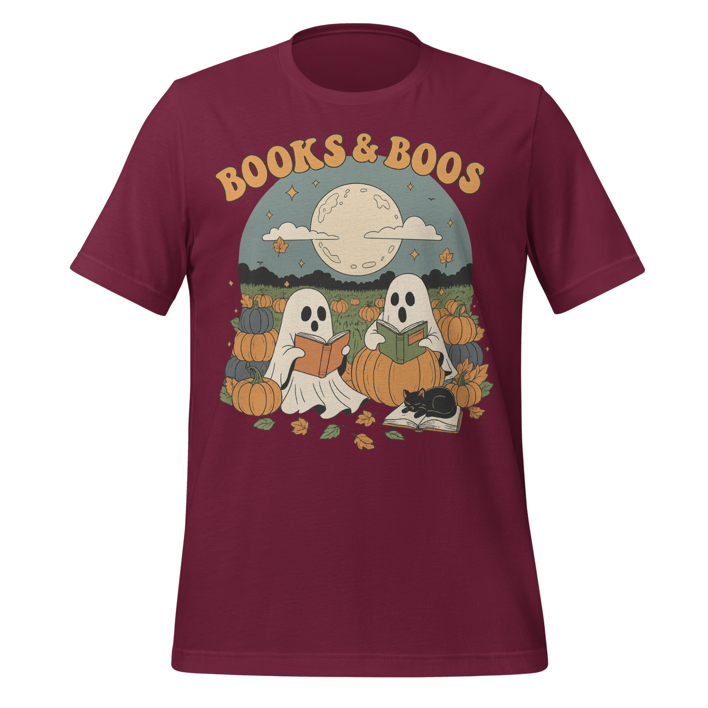 Books and Boos Ghosts Reading Tee