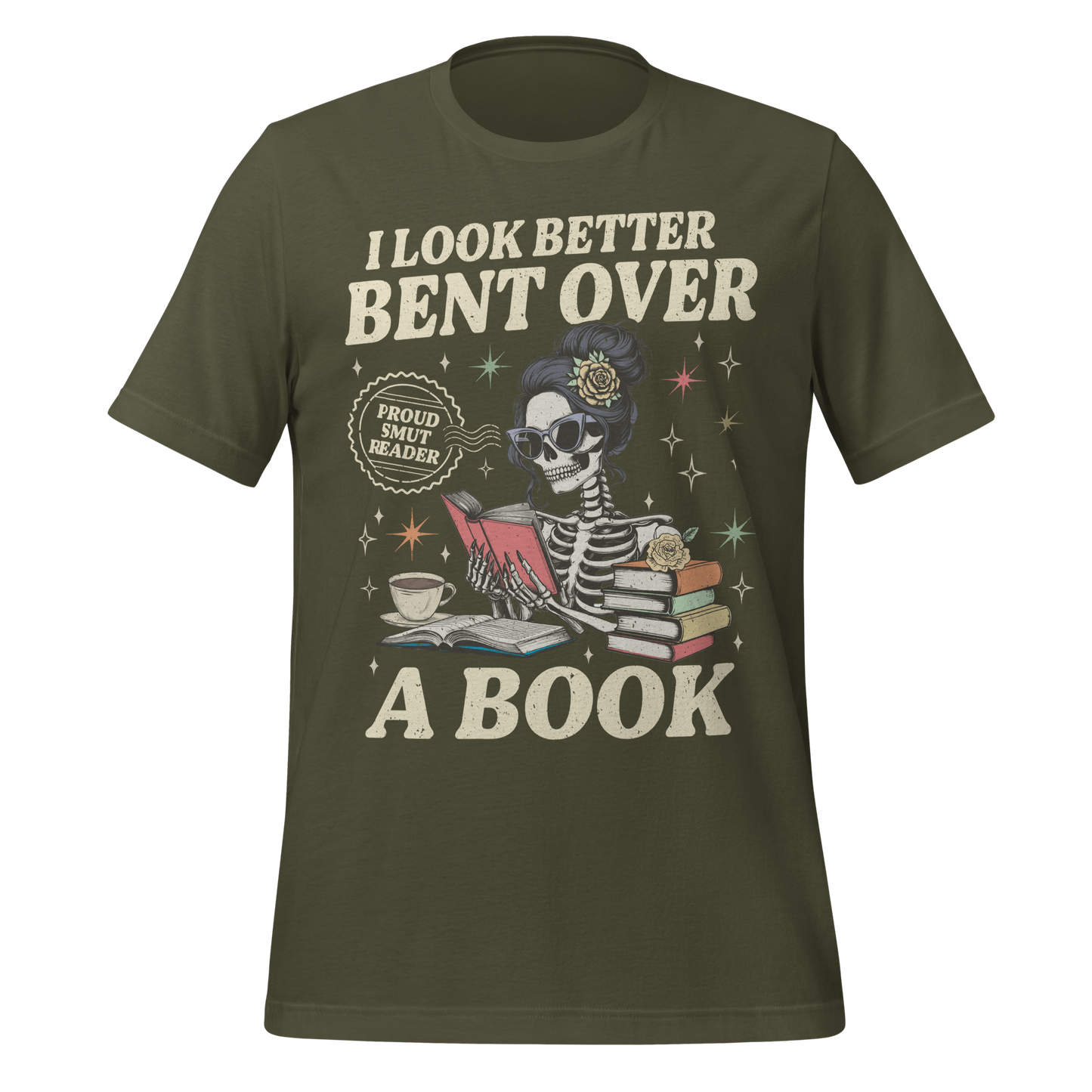 Smut Reader Skeleton Tee - MagicMerchEmporium