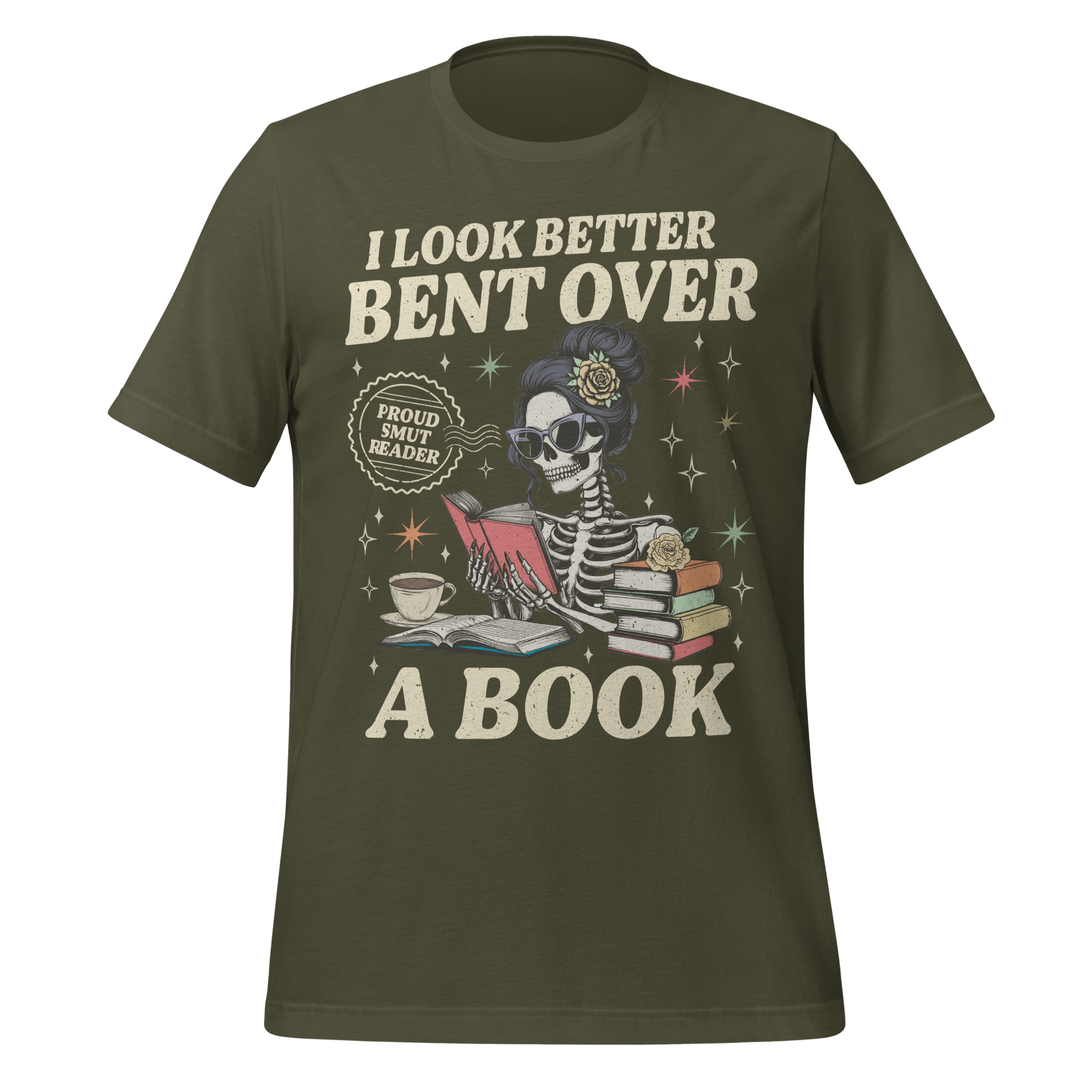 Smut Reader Skeleton Tee - MagicMerchEmporium