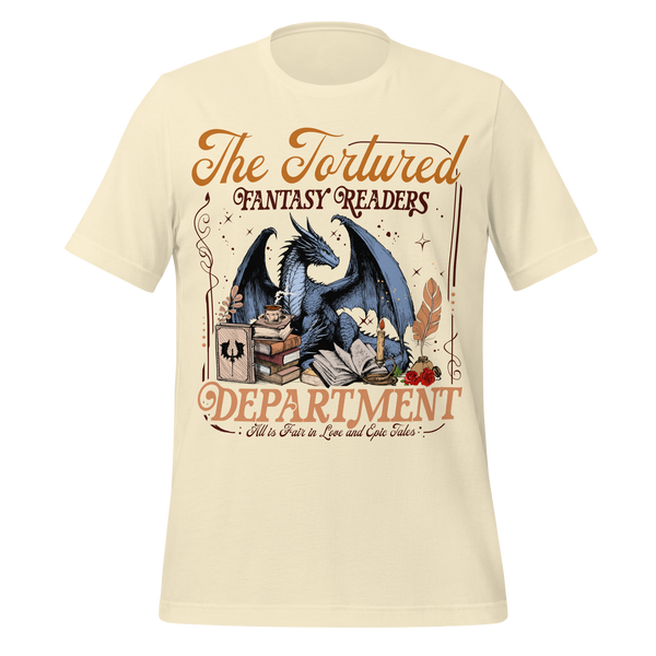 Tortured Fantasy Readers Tee in Natural