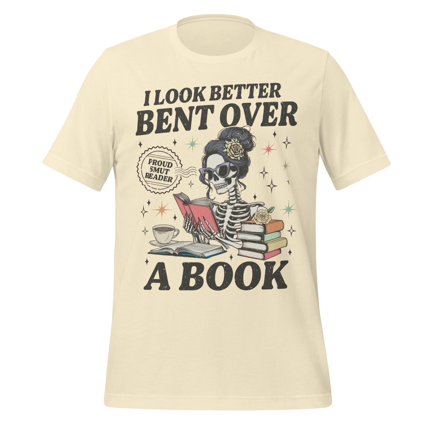 Smut Reader Skeleton Tee - MagicMerchEmporium