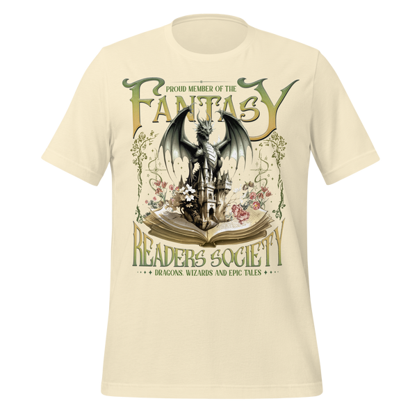 Fantasy Book Lover Tee in Natural