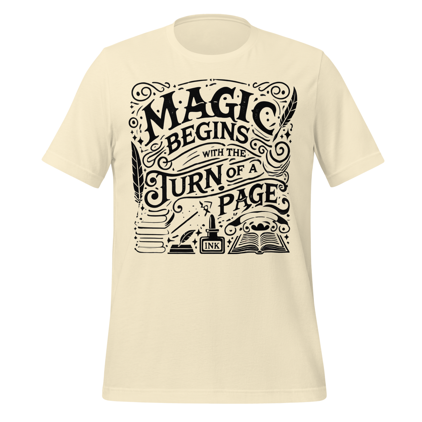 "Magic Begins with the Turn of a Page" Tee - MagicMerchEmporium