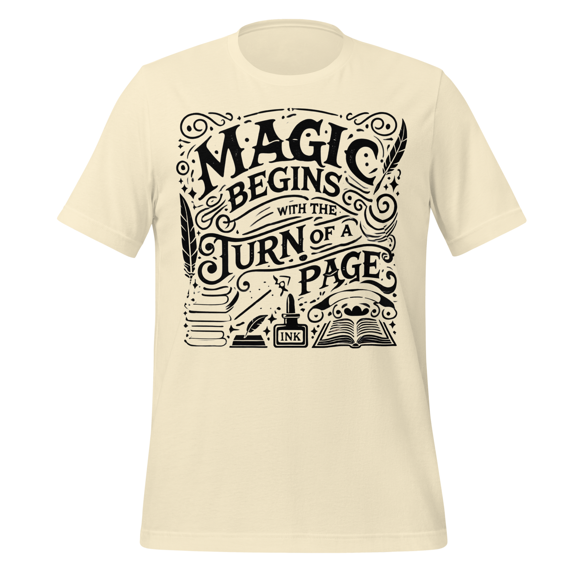"Magic Begins with the Turn of a Page" Tee - MagicMerchEmporium
