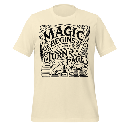 "Magic Begins with the Turn of a Page" Tee - MagicMerchEmporium