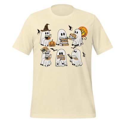 Fourth Wing Ghosts Reading Books Tee - MagicMerchEmporium