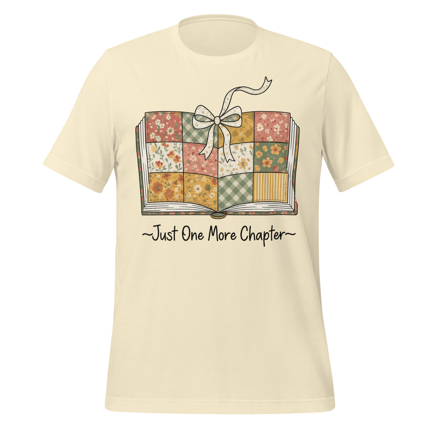 Just One More Chapter Book with Bow Design Tee