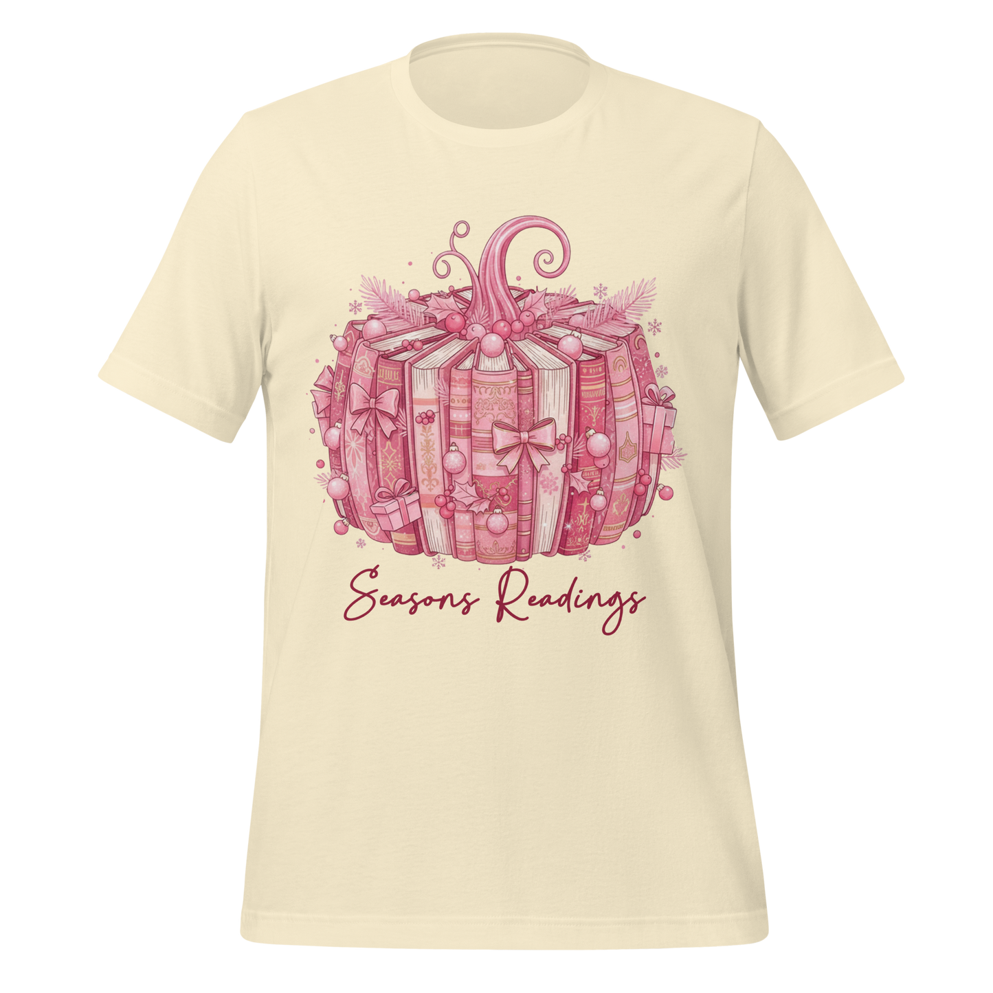 Seasons Readings Book Pumpkin With Ornaments Tee