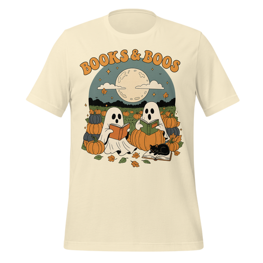 Books and Boos Ghosts Reading Tee