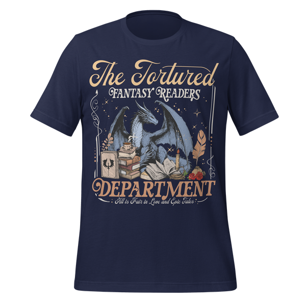 Tortured Fantasy Readers Tee in Navy