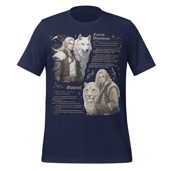 Wolf & Lion Tee in Navy