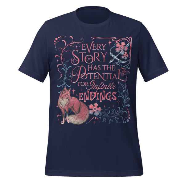 Evangeline Fox Tee in Navy