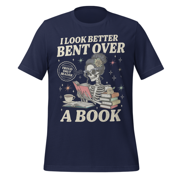 Smut Reader Skeleton Tee in Navy