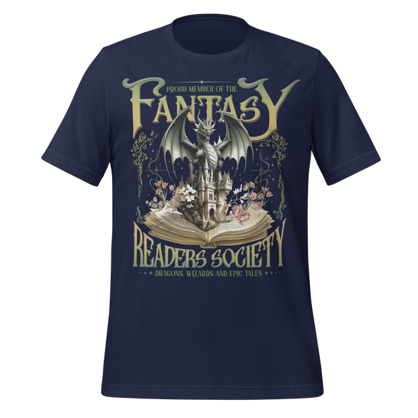 Fantasy Book Lover Tee in Navy