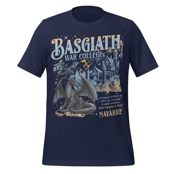 Blue Basgiath College Tee in Navy