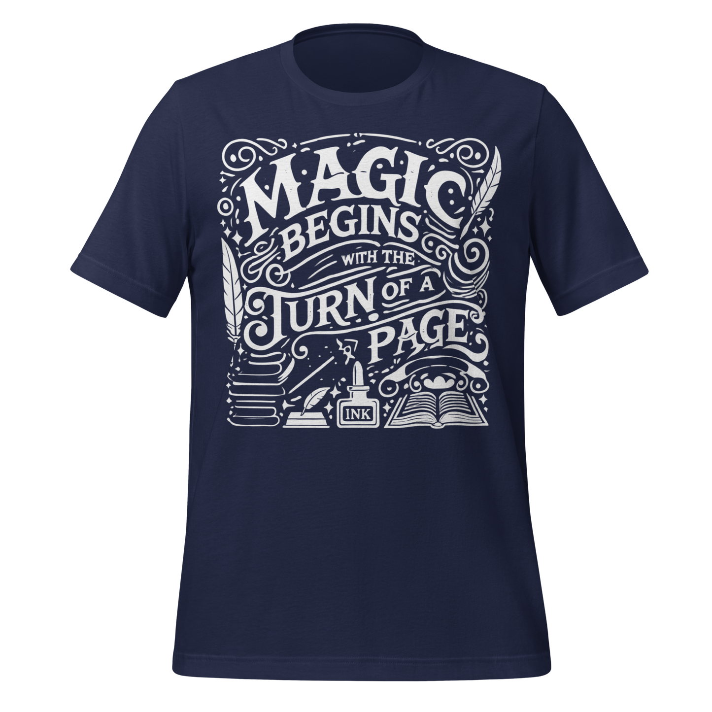 "Magic Begins with the Turn of a Page" Tee - MagicMerchEmporium