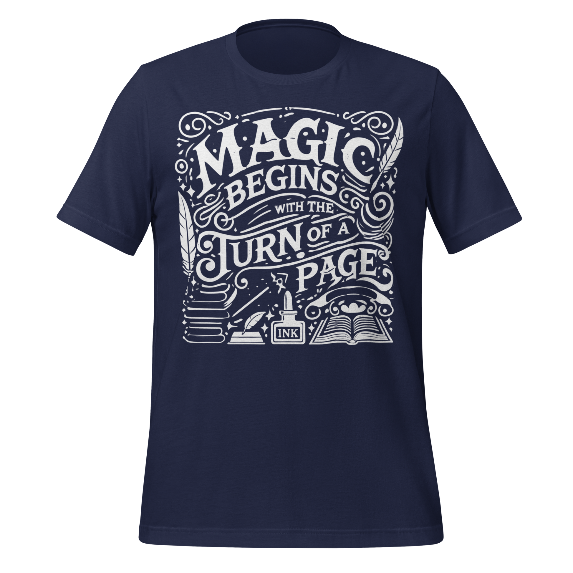 "Magic Begins with the Turn of a Page" Tee - MagicMerchEmporium