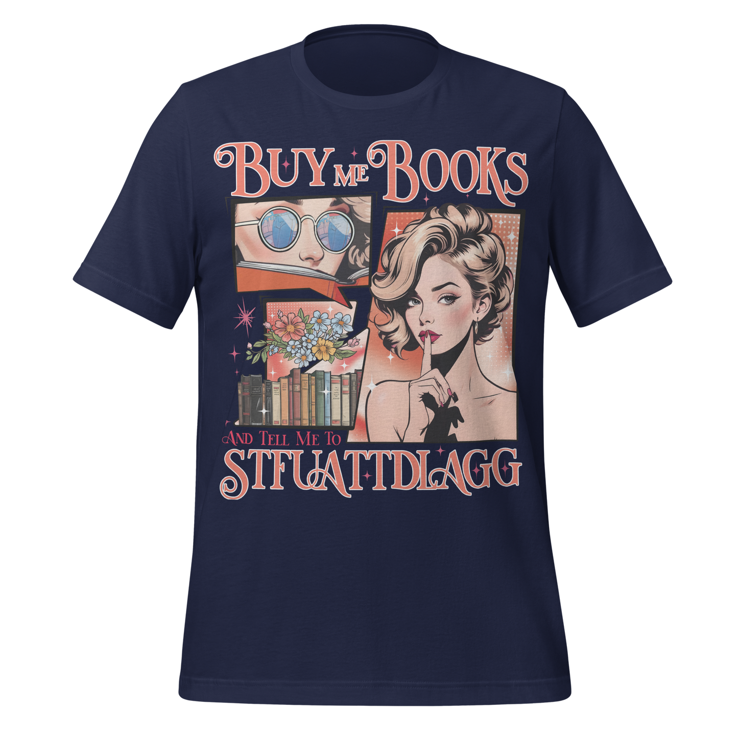 Buy Me Books & Shut Me Up Tee - MagicMerchEmporium