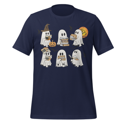 Fourth Wing Ghosts Reading Books Tee - MagicMerchEmporium