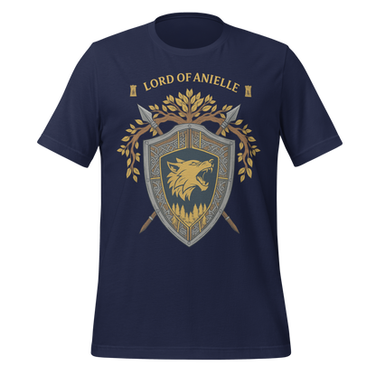 Lord Of Anielle Wolf Crest Shield Design Graphic Tee - MagicMerchEmporium