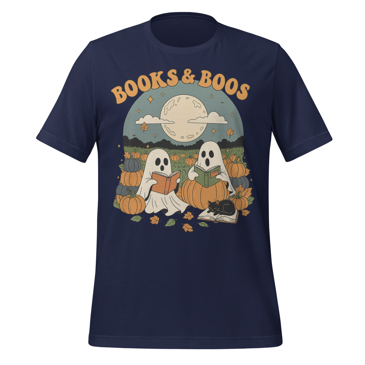Books and Boos Ghosts Reading Tee