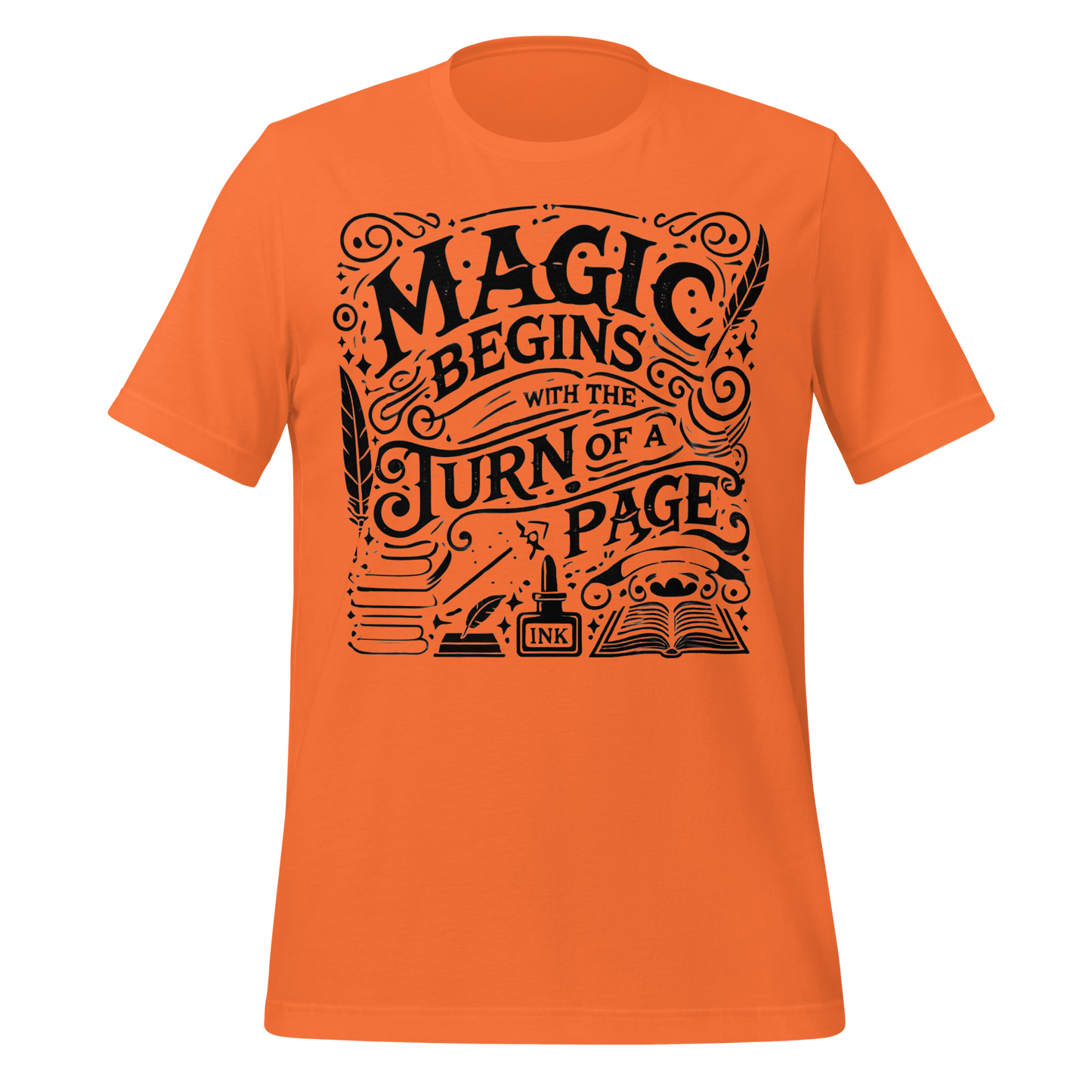 "Magic Begins with the Turn of a Page" Tee - MagicMerchEmporium