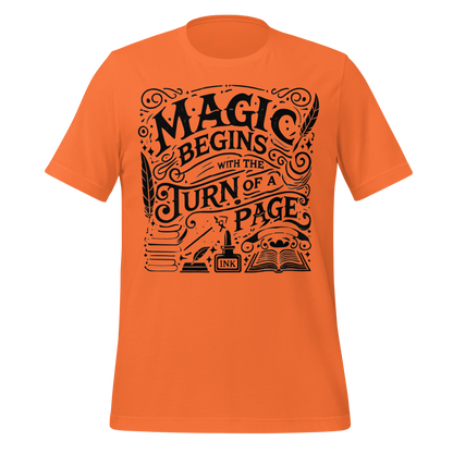 "Magic Begins with the Turn of a Page" Tee - MagicMerchEmporium