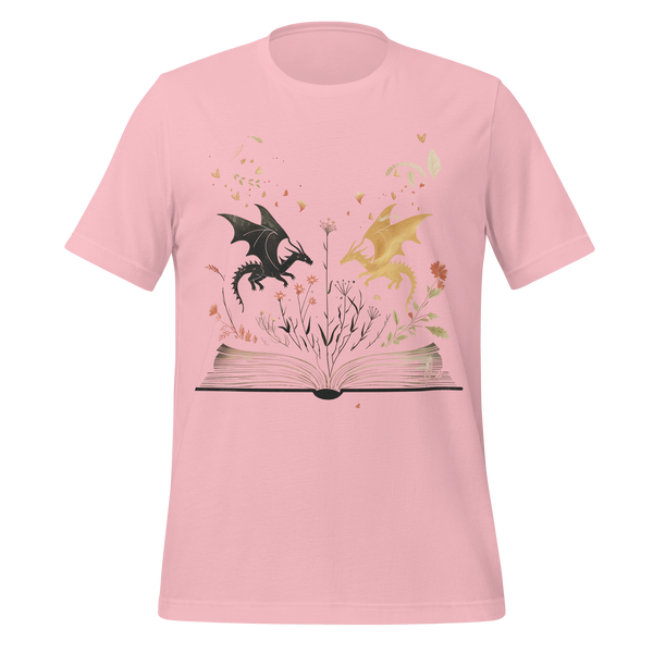 Dragon Reader Tee in Pink