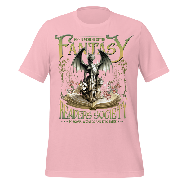 Fantasy Book Lover Tee in Pink