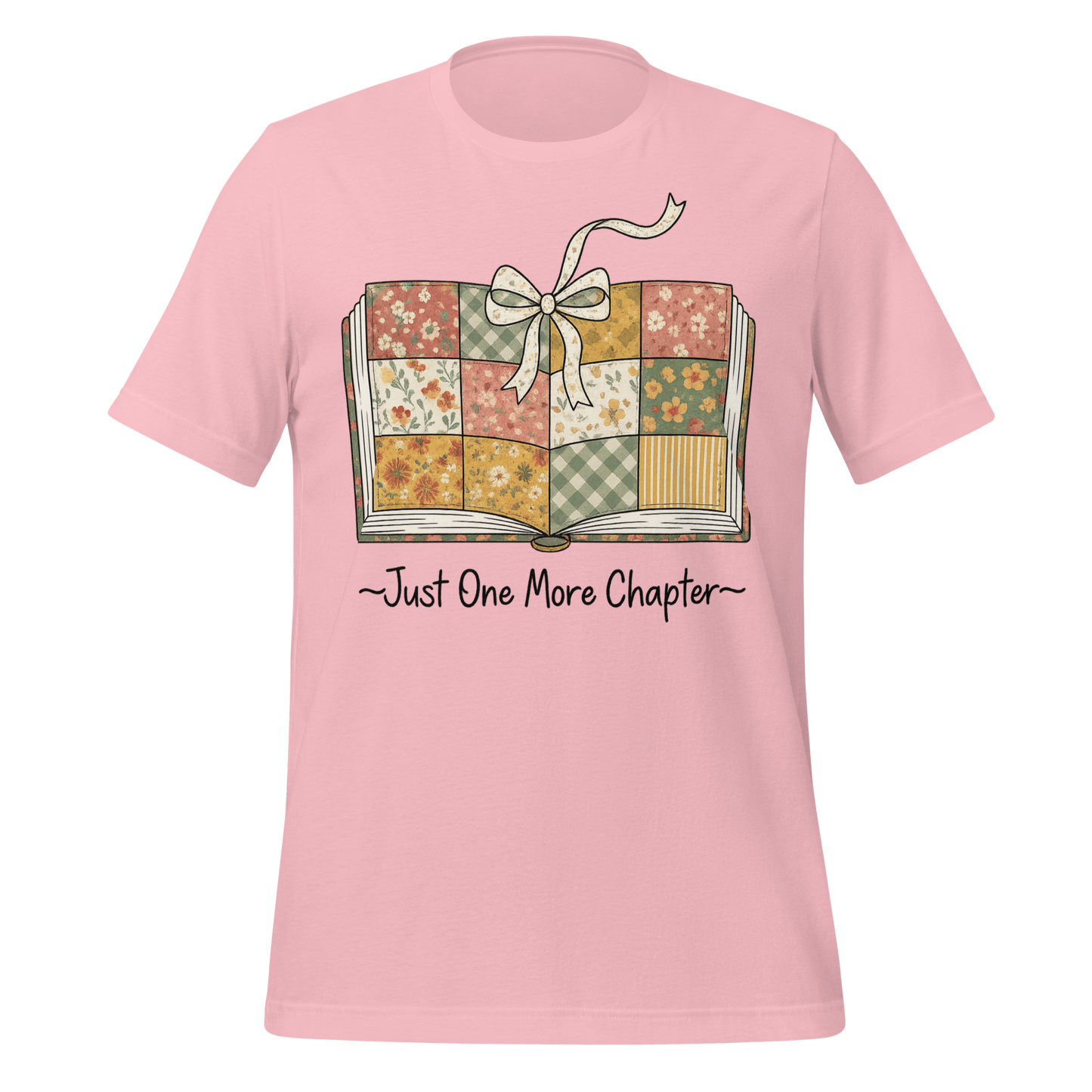 Just One More Chapter Book with Bow Design Tee