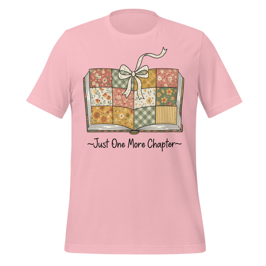 Just One More Chapter Book with Bow Design Tee