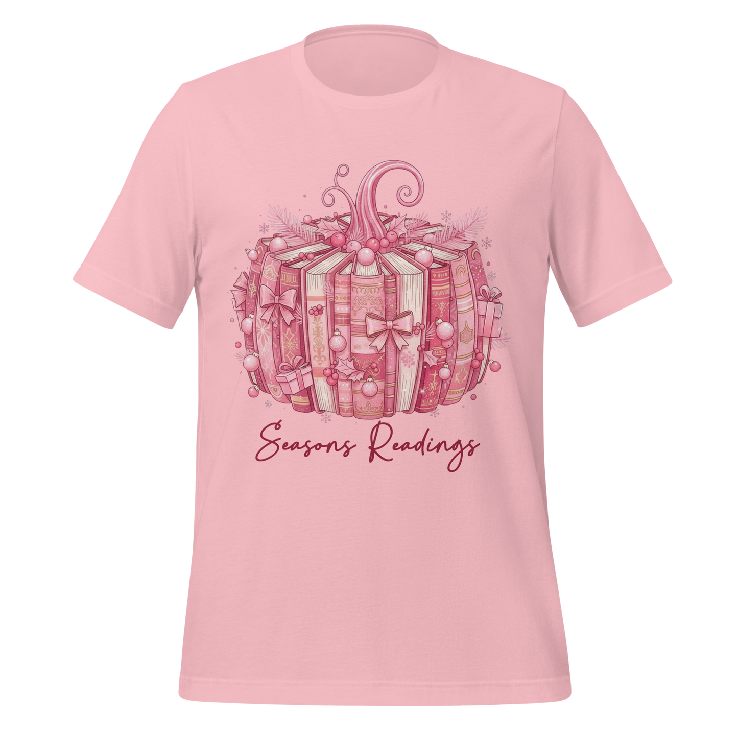 Seasons Readings Book Pumpkin With Ornaments Tee